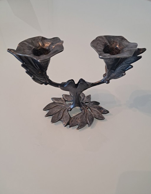Art Nouveau kandelaar – kandelaars en kaarsen, Metal (photo 2 of 5)