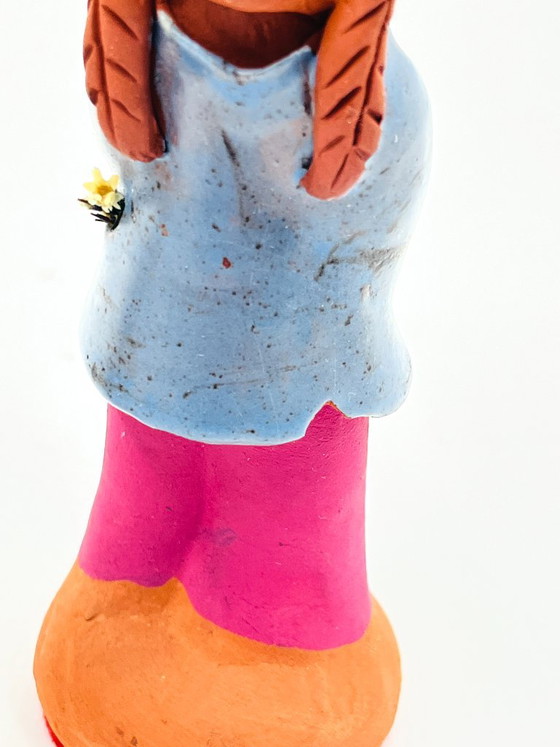 Due statuette in ceramica, stile folk art, Oggetti decorativi, Marrone, Vintage (foto 6 di 13)