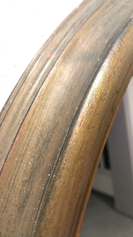 Image 1 of Vintage Oval Gold Mirror 80 cm – Wide Elegant Frame