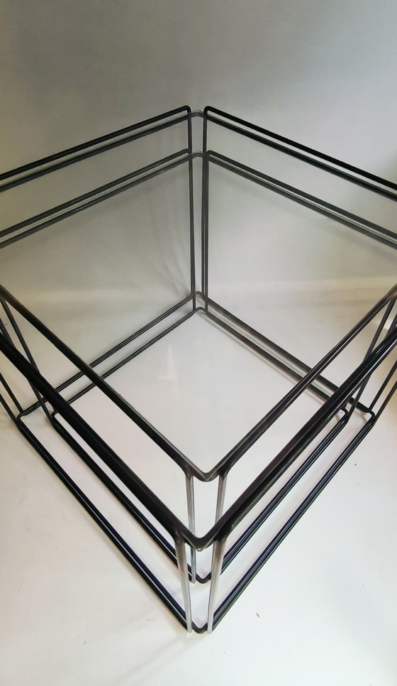Image 1 of Set Of 2 Black Max Sauze Isocele Cube Side Table