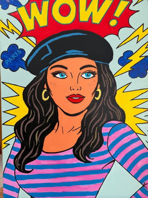Aurora Konigsberg - High Literature - Artist's Painting – schilderijen tekeningen, Canvas
