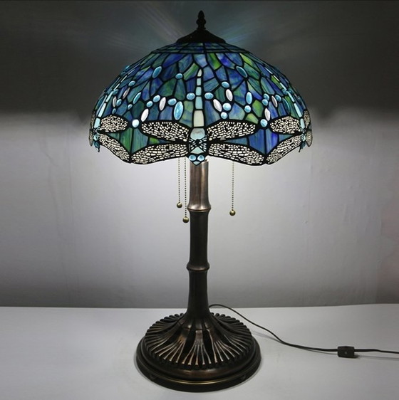 Image 1 of Lámpara de mesa estilo Tiffany de cobre 70x40