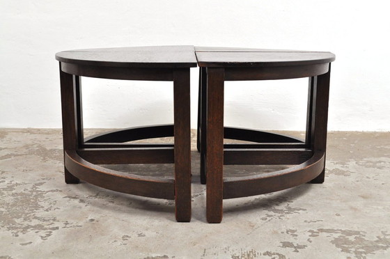 Image 1 of Tables basses deux-en-un en chêne, années 1920