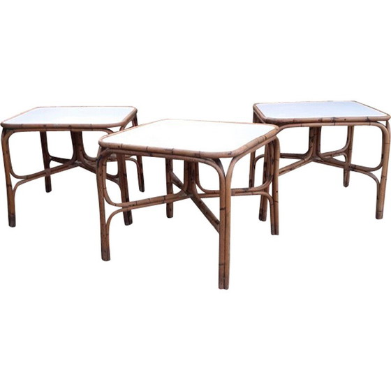 Image 1 of Vintage bamboo table, 1980