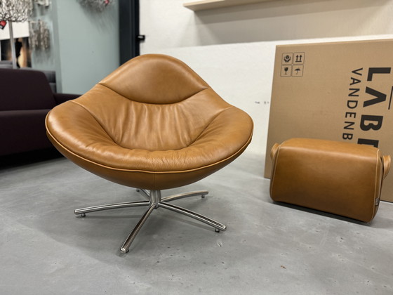 Image 1 of Label Vandenberg Hidde Soft Drehstuhl mit Gin Fußhocker Bovino Naturleder