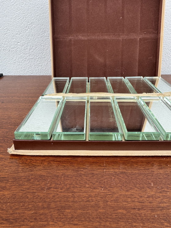 Image 1 of Art Deco messenhouder van spiegelend kristal