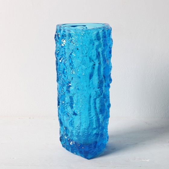 Image 1 of Vintage Ice Blue Glass Vase Moravia by Vladislav Urban: Mid-Century Modern Czech Design