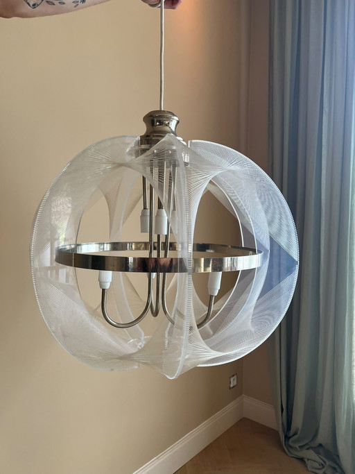 Vintage Design Hanglamp – hanglampen, Chrome, Plexiglass (photo 2 of 7)