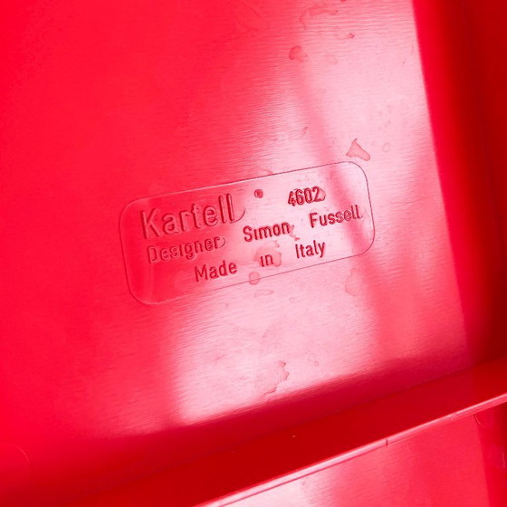 Image 1 of Cassettiera rossa a 5 cassetti modello 4601 di Simon Fussell per Kartell, anni &#39;70