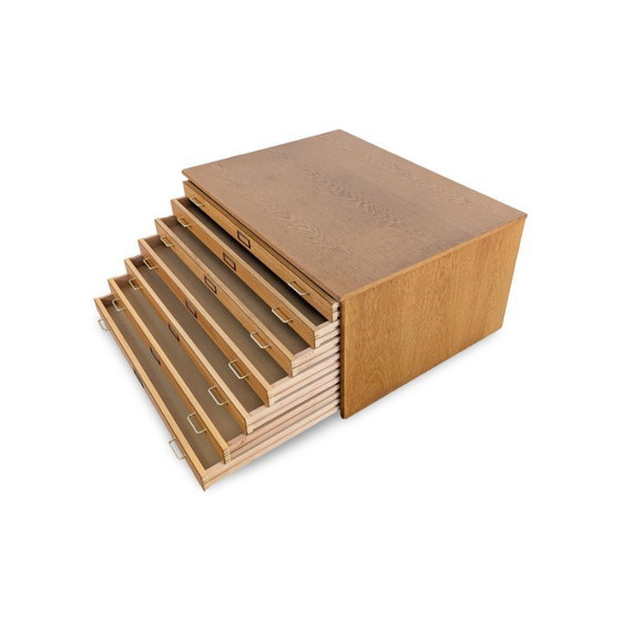 Image 1 of Vintage architectenkast, plankast, tekenkast