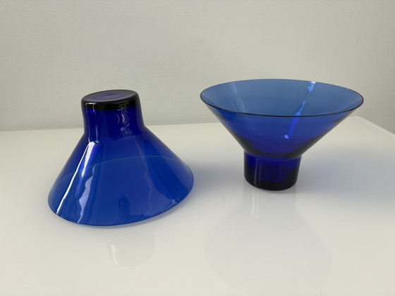 Image 1 of Mid Century Classic martiniglazen in kobaltblauw