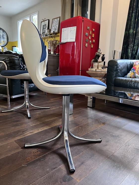 Image 1 of Paire de chaises pivotantes Space age par Martin Stoll