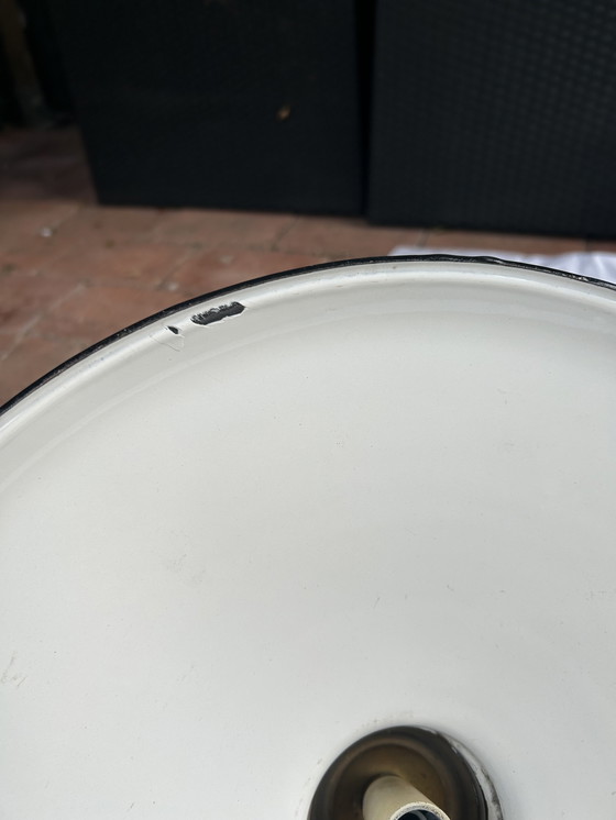 Image 1 of Paralume in smalto verde anni '20