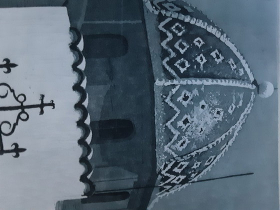 Image 1 of 2 dibujos a bolígrafo firmados