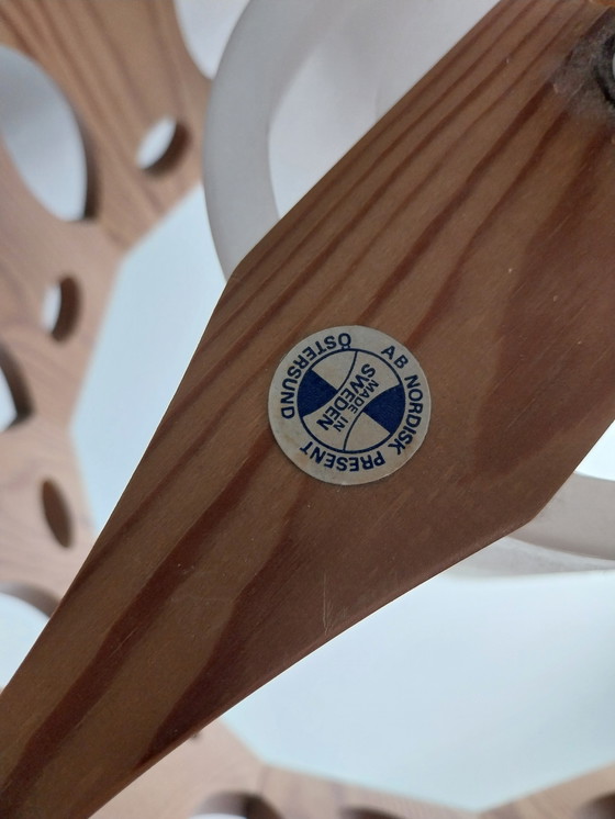 Image 1 of 1 x Swedish pine pendant lamp AB Nordisk Ostersund 1960s