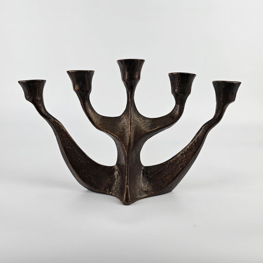 Ensemble de 2 chandeliers vintage. Design brutaliste de Horst Dalbeck. Allemagne 1950 - 1970.