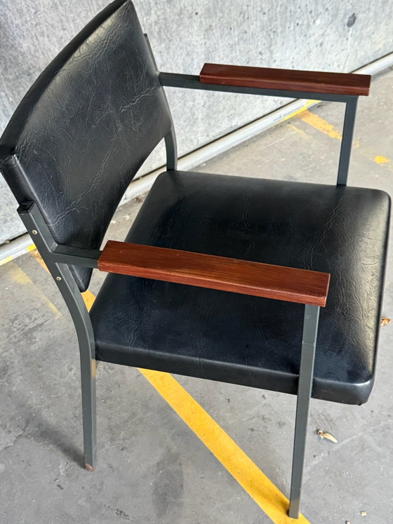 Vintage MCM Bureaustoel – Bureaustoelen, Metaal, Hout (photo 6 of 6)