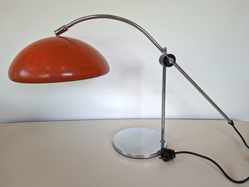 Vintage stylish orange UFO desk lamp