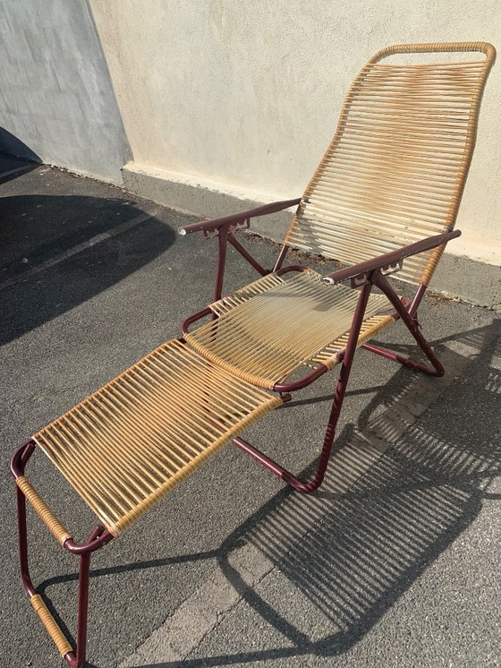 Image 1 of Echte vintage scoubidou chaise longue