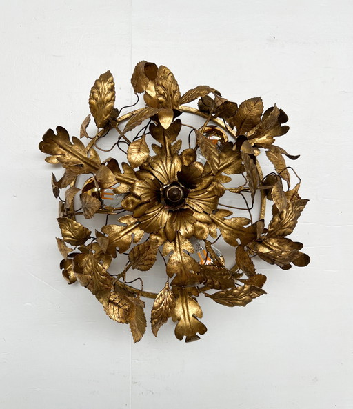 Lustre en fer forgé d'Italie, années 1960