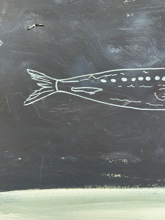 Acrylic painting sardines fish black and white – Canson, Wall decoration, Paper (photo 5 of 6)