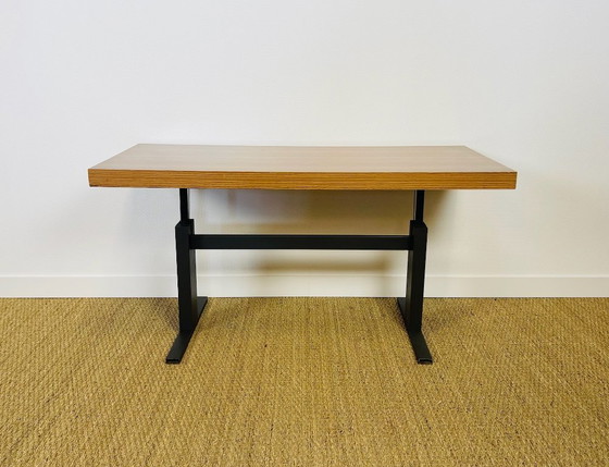 Image 1 of Vintage lift-top coffee table in Formica and black metal, 1970