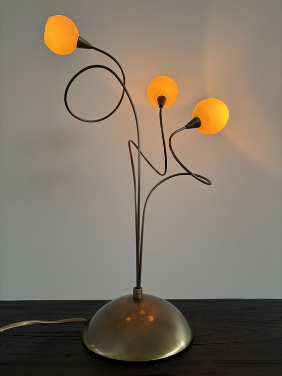 Image 1 of Italiaanse vintage messing buigzame lamp jaren 80