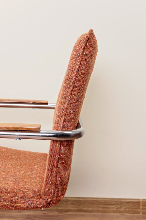 Image 1 of Vintage desk chair office burn orange Bauhaus design 