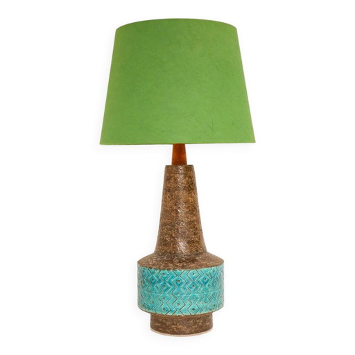 Bitossi pottery lamp in Rimini blue ceramic by Aldo Londi, Italy, 1970s – tafellampen, Porcelain, Scandinavian