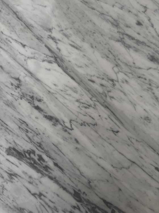 Image 1 of 1980s carrara marble coffee table 