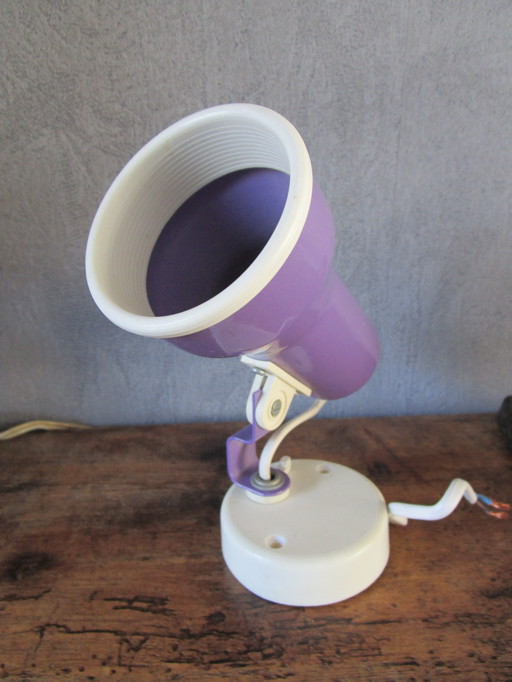 Prachtige Licht Paarse Vintage Jaren 70 Wandspot