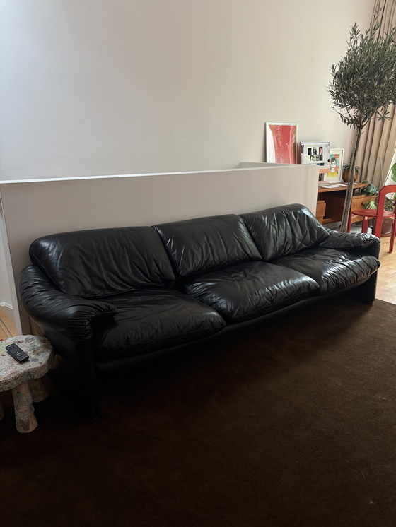 Image 1 of Maralunga 3 posti in pelle nera