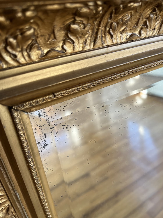 Image 1 of Large French Louis-Philippe bevelled mercury mirror, circa 1840-60