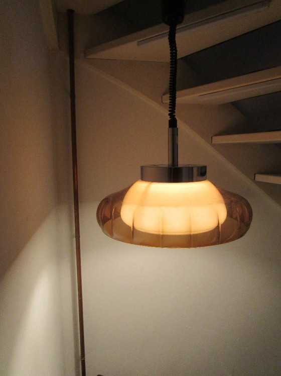 Image 1 of Lampe suspendue vintage Dijkstra, design milieu du siècle, style futuriste