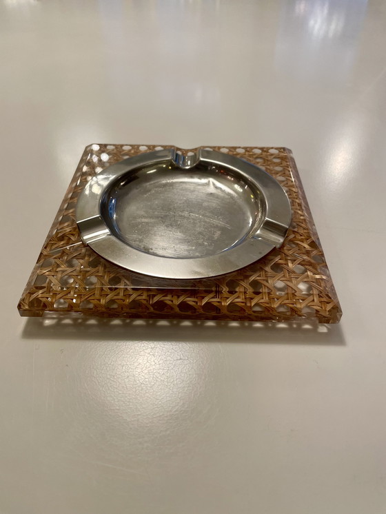 Image 1 of Plexiglas Wiener Geflecht Aschenbecher Italiaans jaren 70 