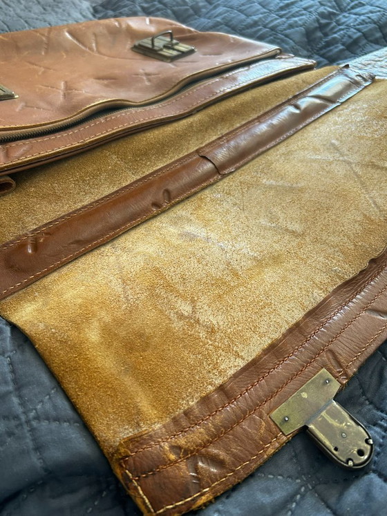 Image 1 of Sac en cuir, vintage, années 1960