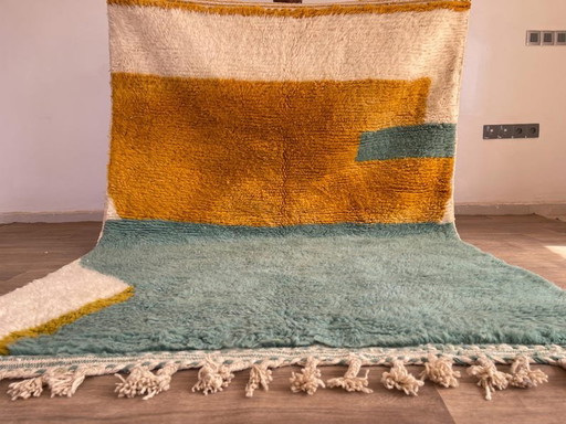 Tappeto berbero tradizionale fatto a mano, su misura, 1,5/3,5 m – Aime Té, vloerkleden en tapijten, Wool