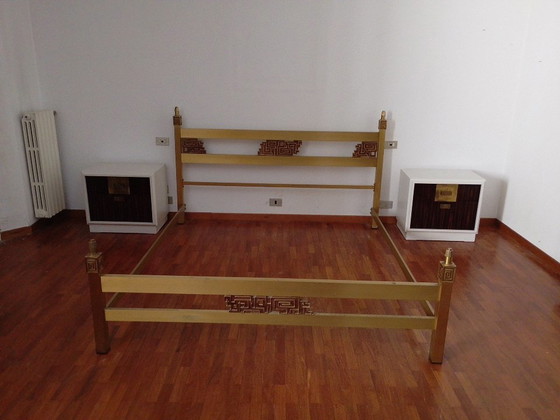 Image 1 of Luciano Frigerio Brass & Bronze Bed, Italy 1970s'