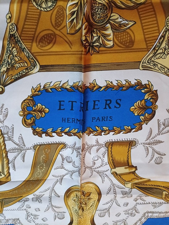 Foulard Hermès, Décoration, Soie, Noir (photo 2 sur 7)