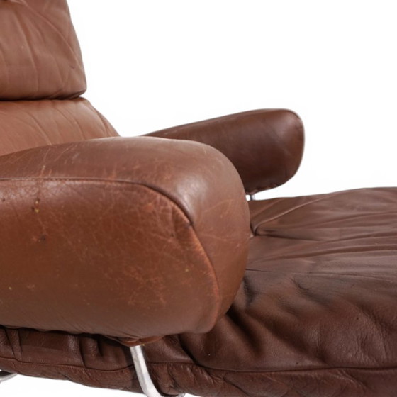 Image 1 of Westnofa Wing Leather Armchair by Harald Relling, 1970