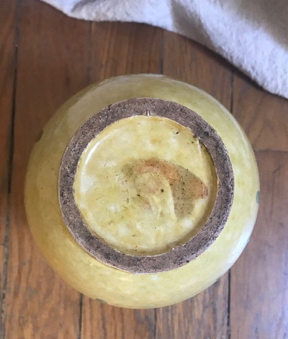 Image 1 of Vallauris geglazuurde terracotta vaas, Sauveur Lunetta vintage