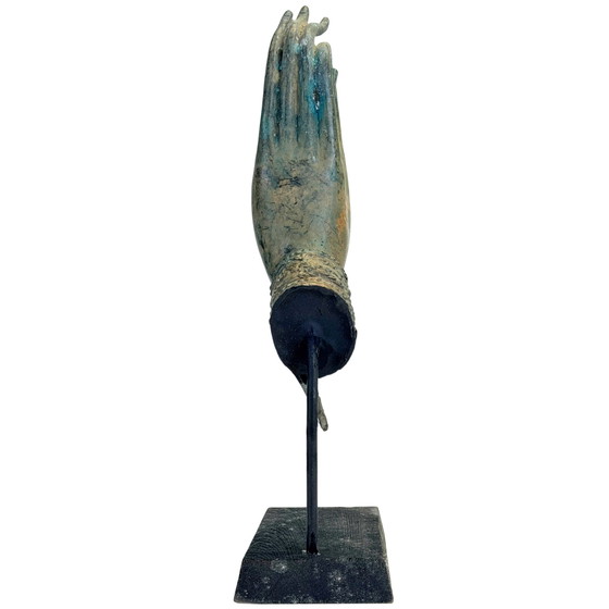 Antigua mano de Buda tailandesa de bronce – Vitarka Mudra – Siglo XIX – Esculturas, Bronze (photo 3 of 8)