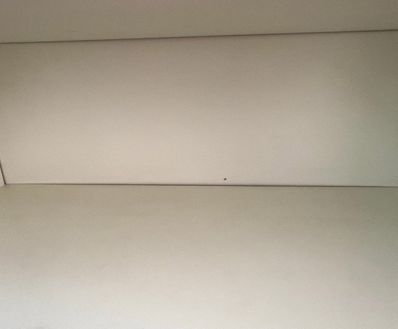 Image 1 of Mobile a muro di design, realizzato a mano, con anta scorrevole in rovere – 225 x 246 cm