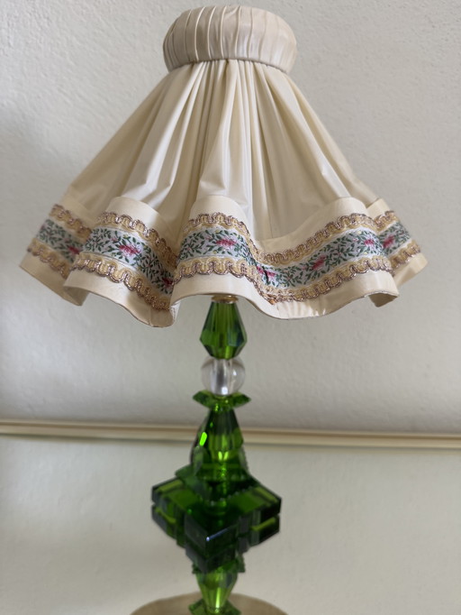Smaragdkristall-Lampe Art Deco