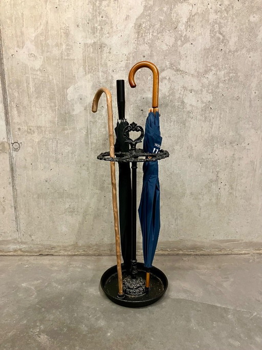 ☂️ Schwarzer Gusseisen Regenschirmständer / Schirmständer