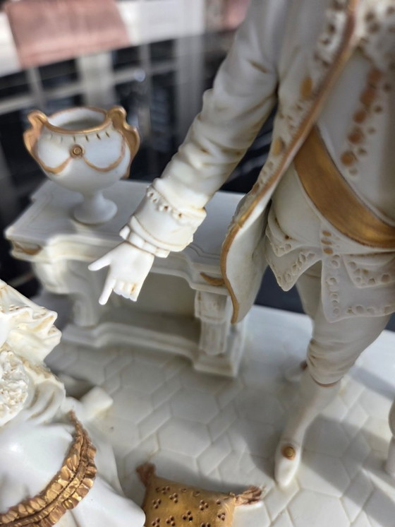 Image 1 of Grupo de elegantes figuras en porcelana Biscuit - siglo XX (ref 3775)