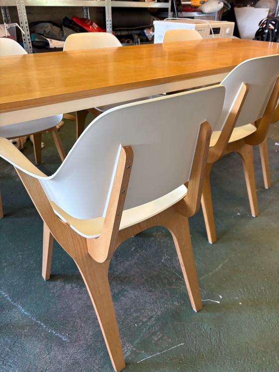 Gispen Dining set 240x090 – Wood, Plastic (photo 5 of 6)