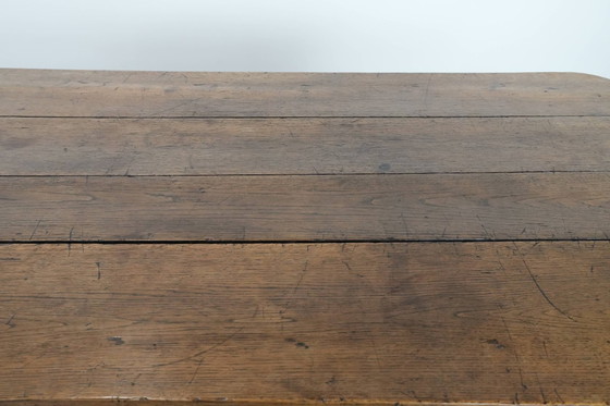 Image 1 of Antique 6 to 8 person dining table with two functional drawers