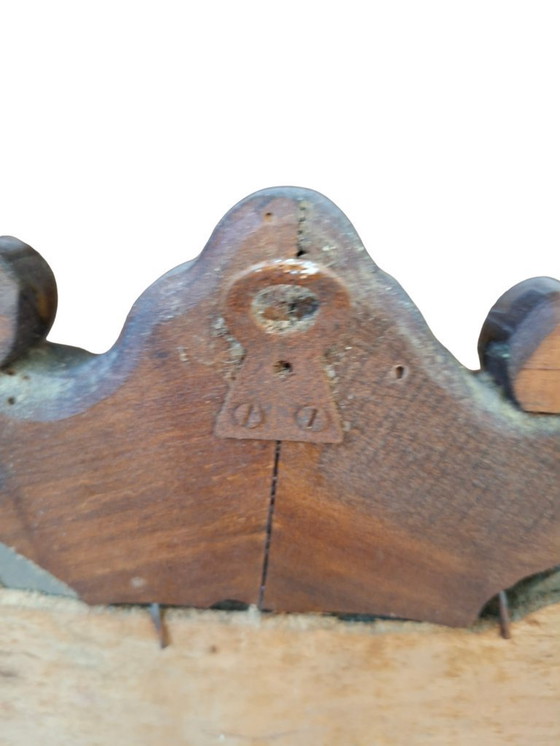 Image 1 of Originaler antiker Spiegel aus dem Jahr 1870 aus massivem Walnussholz im Rokoko-Stil