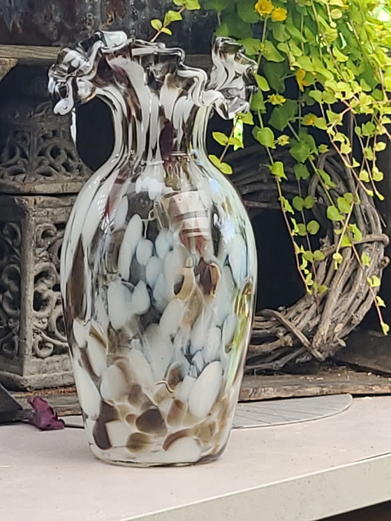 Image 1 of Large hand-blown Murano vase - Vintage - Italy 35 cm